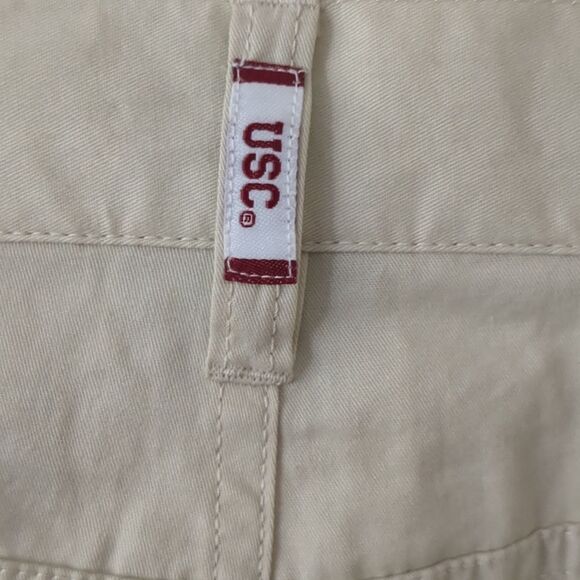 USC Tan Preppy Pencil Skirt XL Logo Pockets Zip Front - Picture 6 of 9